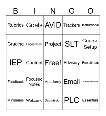 iSucceed Conference Bingo Day 2 Bingo Card