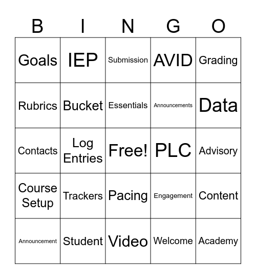 iSucceed Conference Bingo Day 2 Bingo Card