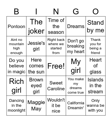 feel goodies Bingo Card