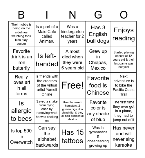 EYES ON SITE Bingo Card