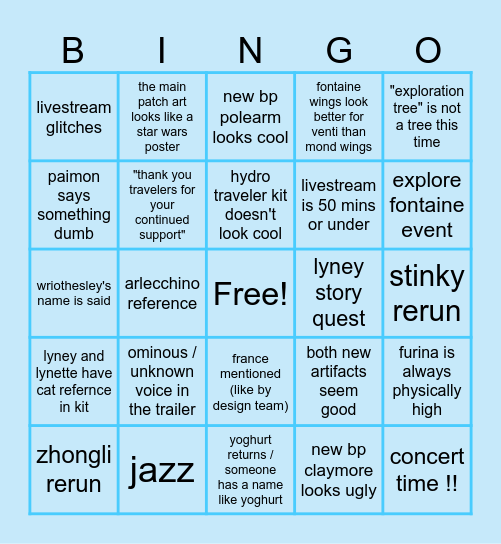the 4.0 bingo bash bonanza Bingo Card