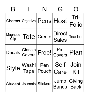 Tula XII Planner Bingo Card
