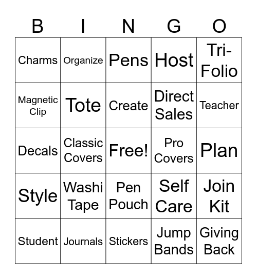 Tula XII Planner Bingo Card