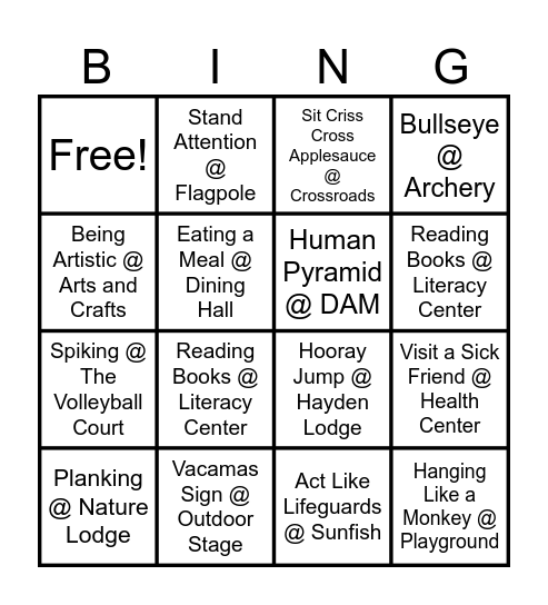 BINGO PAPARAZZI Bingo Card