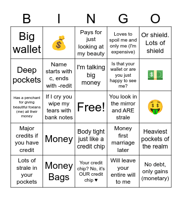 Are you Tingyun's type? Bingo Card