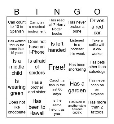 Bingo Card