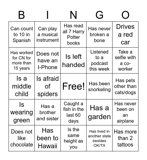 Bingo Card
