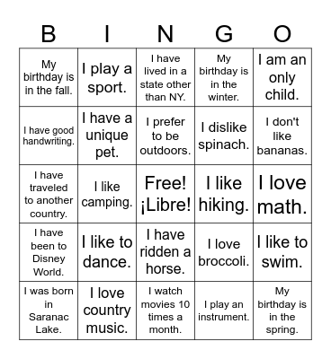 Percy Julian Icebreaker Bingo Card