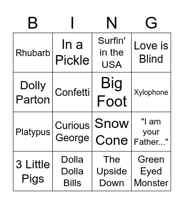 Supply Chain Bingo Card
