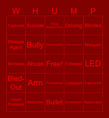 D:BH Bingo Card