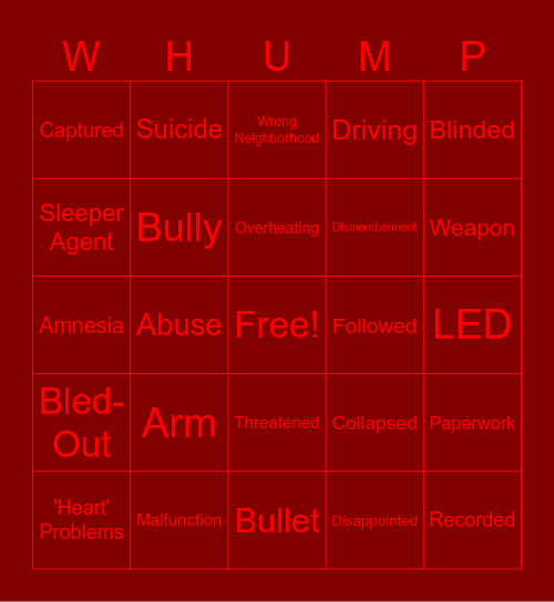 D:BH Bingo Card