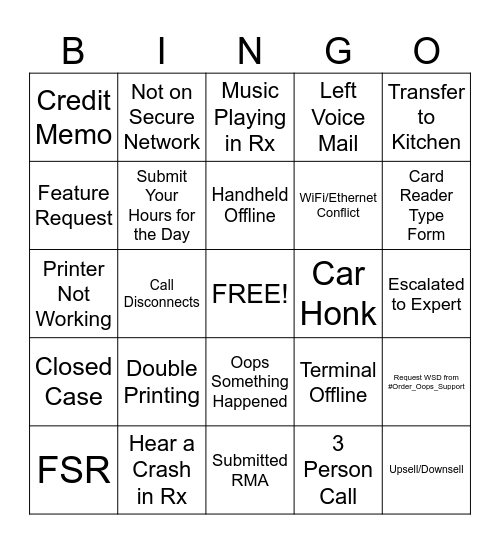 Toasty Lil Corn Dog Bingo Card