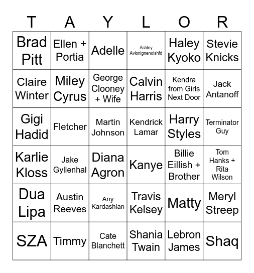 LA ERAS GUEST Bingo Card