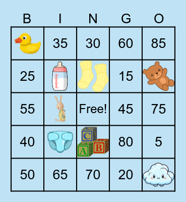 BABY Bingo Card