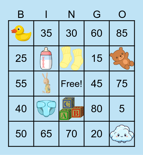 BABY Bingo Card