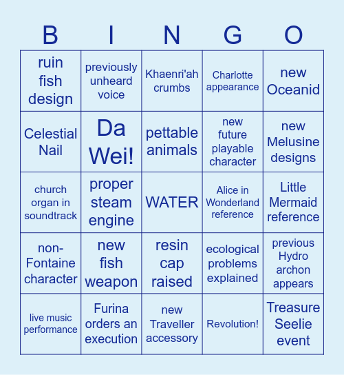 4.0 Special Program Bingo! Bingo Card