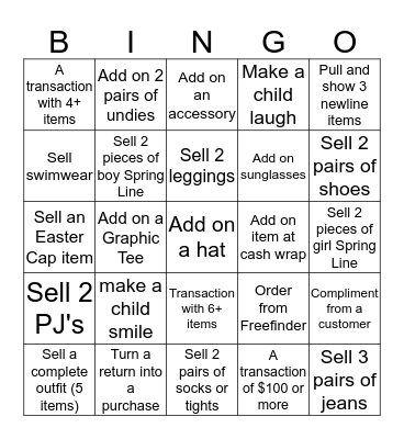 Crazy Bingo Card