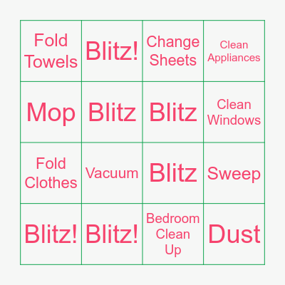CLEANGO Bingo Card