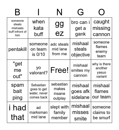 bingo Card