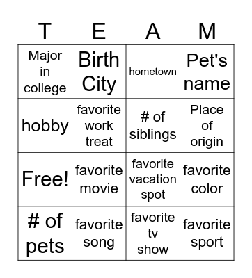 *Belonging* Bingo Card