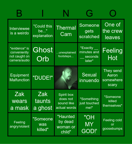 ghost adventures bingo Card