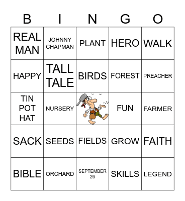 JOHNNY APPLESEED Bingo Card