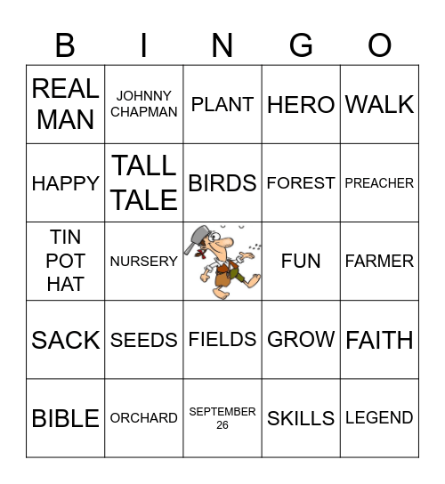 JOHNNY APPLESEED Bingo Card