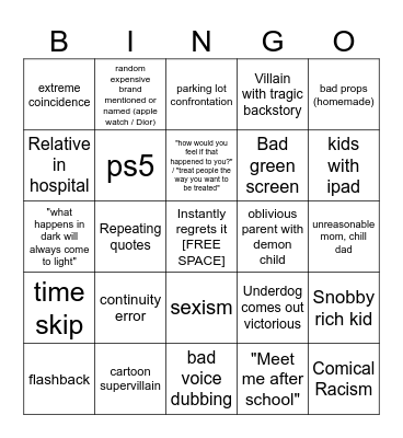 Dhar Mann Bingo (additional squares) v2 Bingo Card