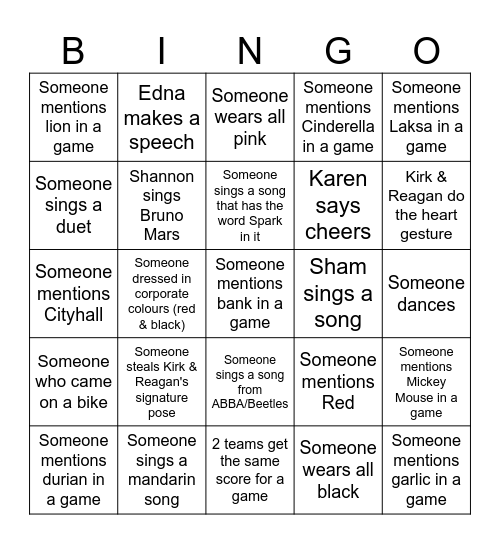 GSMC Fun Friday Bingo! Bingo Card