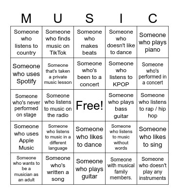 Find Someone Who... Bingo Card