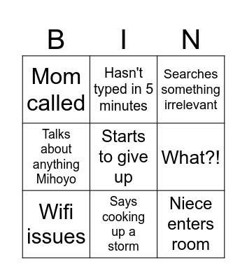 Kaylien Bingo Card