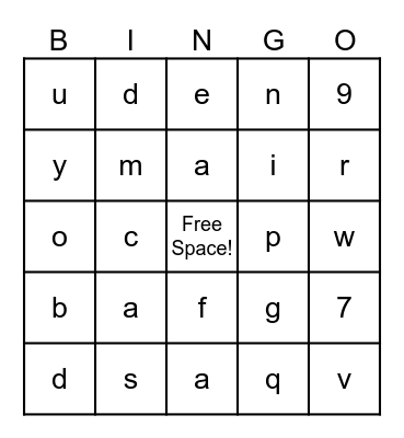 Ice Breaker Bingo Card