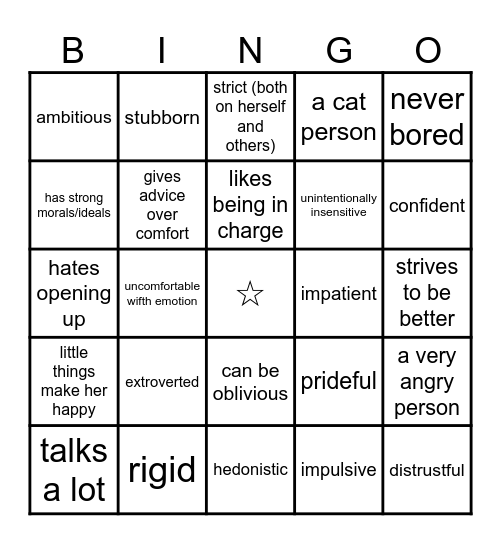 Niko's Bingo! Bingo Card