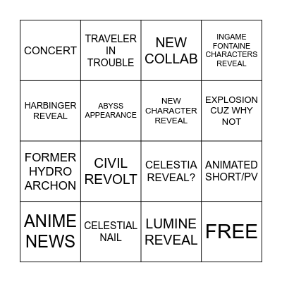 4.0 LIVESTREAM BINGO Card