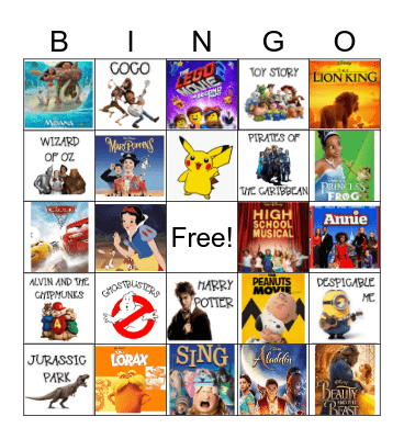 Movie Music Bingo Card