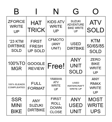 RIDENOW BEACH BLVD BINGO Card