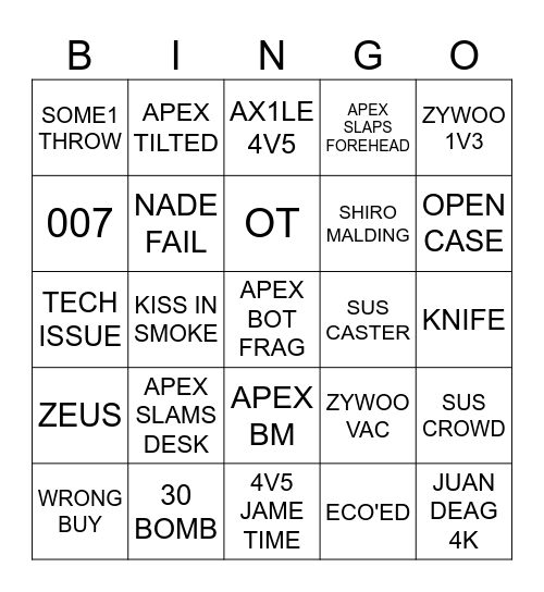 IEM COLOGNE 2k23 BINGO Card