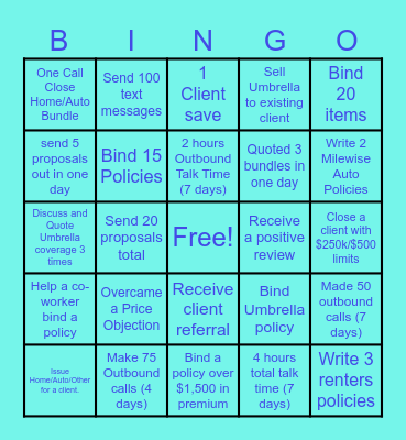 Beach BINGO Card