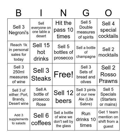 Rose Friday bingo Card