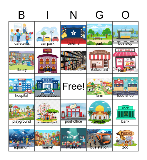 Places  Bingo Card