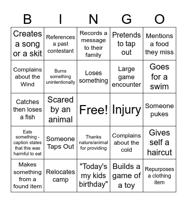 A L O N E Bingo Card