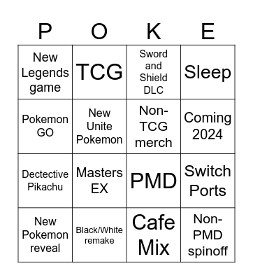 Pokemon Presents 4-8-23 Bingo Card