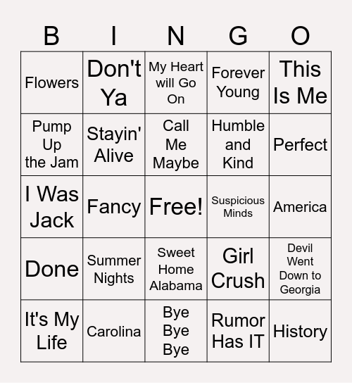 FRANKLIN WHAT'S YOUR STORY Bingo Card