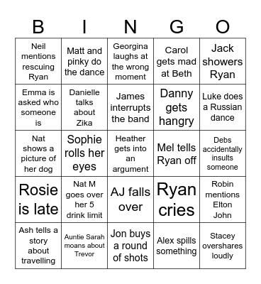 Wedding Bingo! Bingo Card