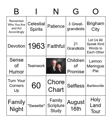 Paul & Marie's 60th Anniversary! Bingo Card