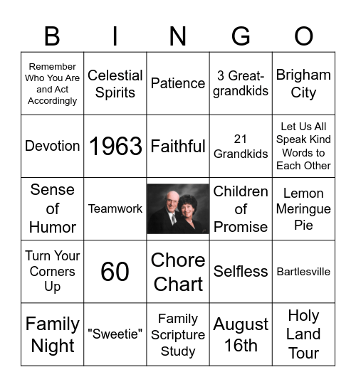 Paul & Marie's 60th Anniversary! Bingo Card