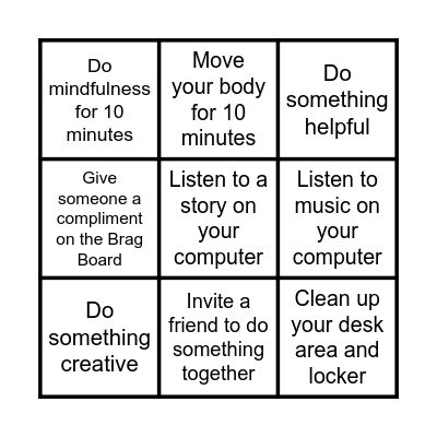 BORED BINGO Card