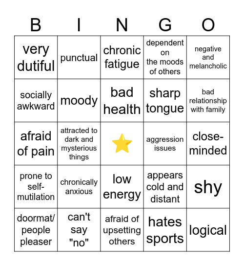 rina kinnie bingo! Bingo Card