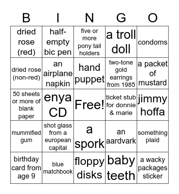 SB Box Bingo Card