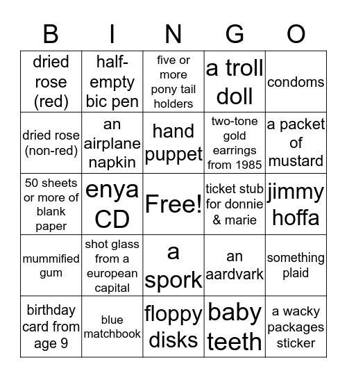 SB Box Bingo Card